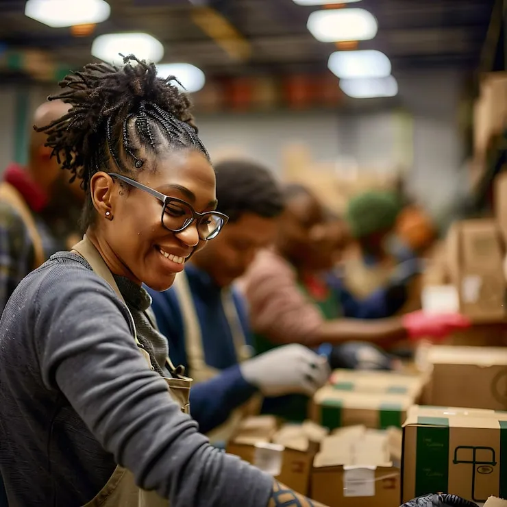 Community food bank support and food assistance